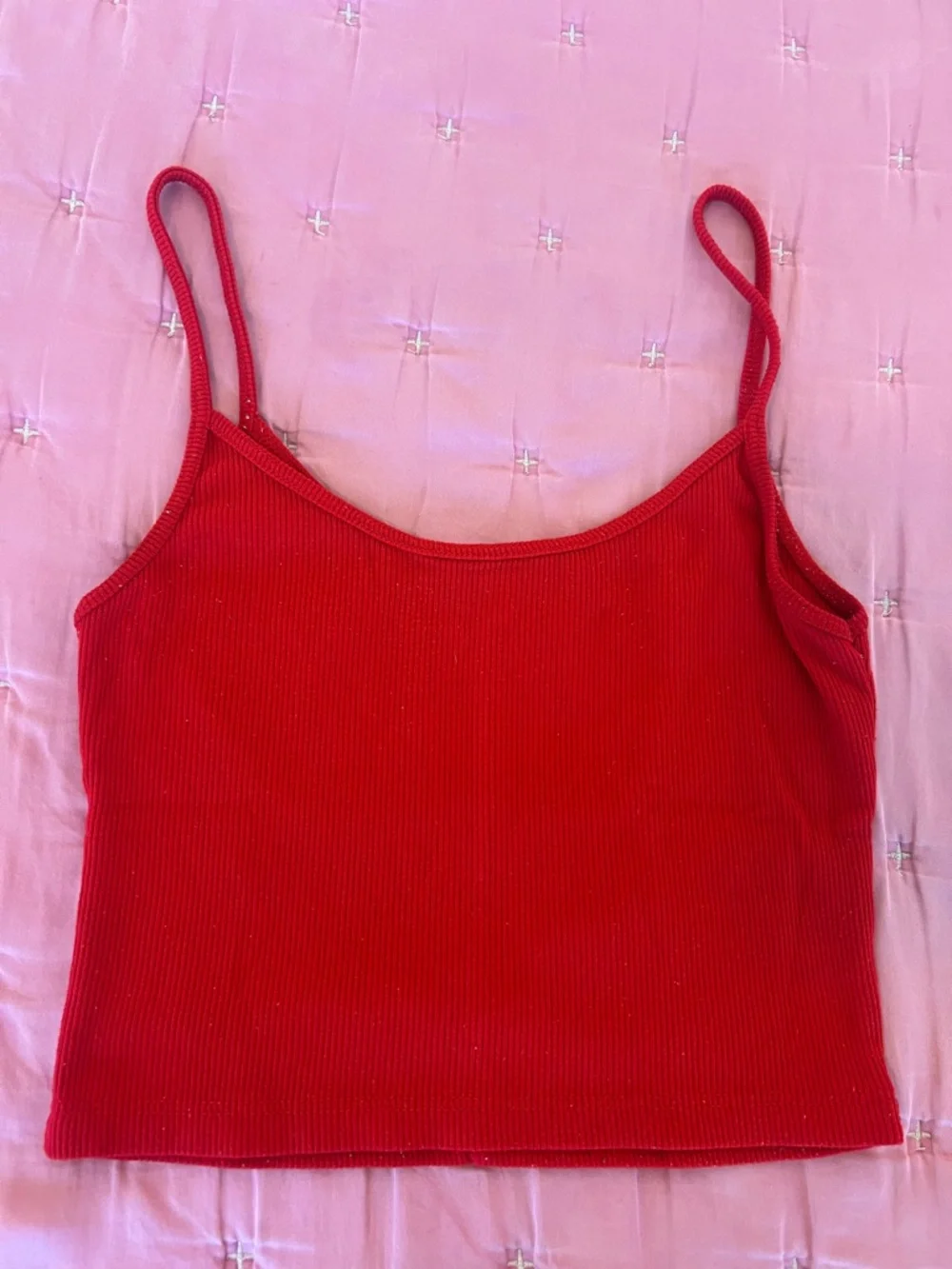 Brandy Melville perfect red tank top - Picture 2 of 3
